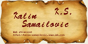 Kalin Samailović vizit kartica